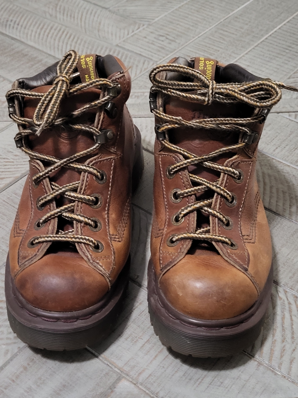Dr. Martens 8287 Made in England Brown Leather Boots UK 5 US Women's 7 AirWair